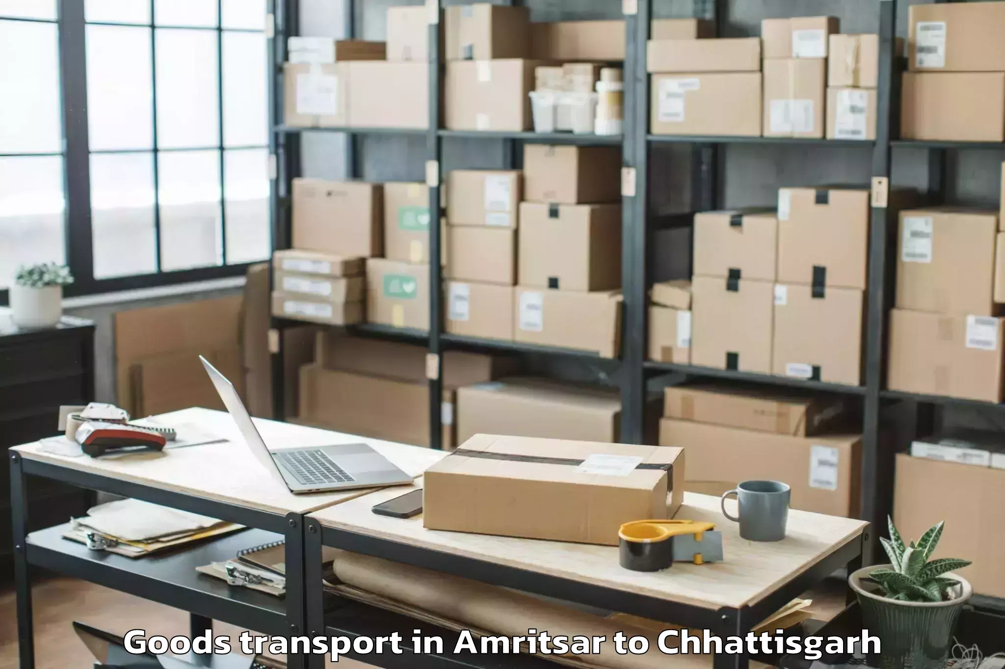 Get Amritsar to Khairagarh Goods Transport